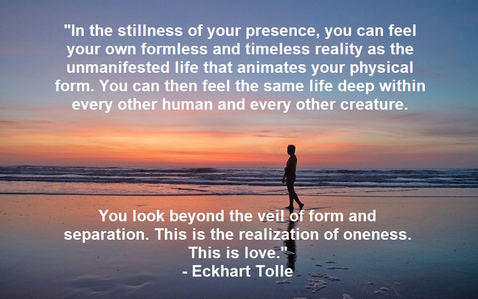 Eckhart Tolle on X: Feeling the oneness of yourself with all